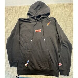 Eighty‎ Eight Brand Hoodie Large Astronaut Outer Space Black NASA Patch Work